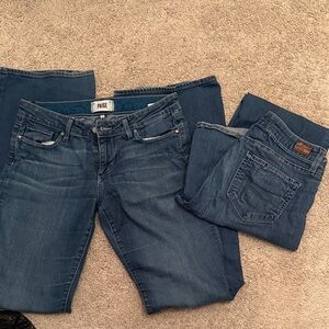 2 pair bundle of PAIGE Skyline boot Jeans